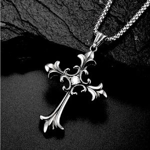 CZ STONE CROSS NECKLACE